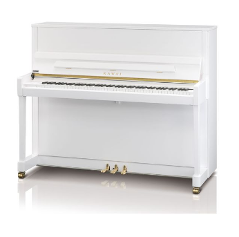 Акустическое пианино с банкеткой Kawai K300 WH/ P JP цвет белый полированный